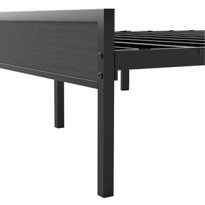 Levede Double Bed Frame Steel Base with Headboard Grey-1996005522167435269
