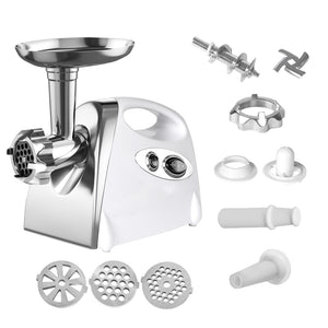800W Electric Meat Grinder Mincer Sausage White-1973193959371051013