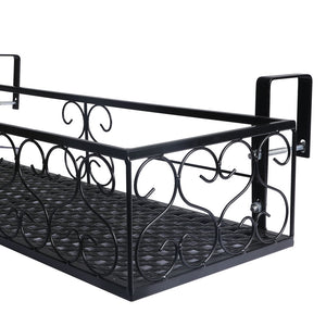 Levede Plant Stand Outdoor Indoor Home Black Rectangle-1975420370764828677