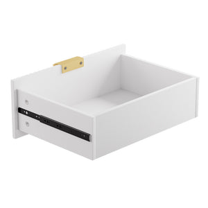 Levede Bedside Table with 2 Drawers White Metal Legs-1996005425274818565