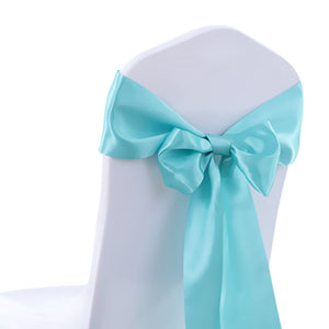 50x Satin Chair Sashes Cloth Cover Wedding Tiffany-1975420513941590021
