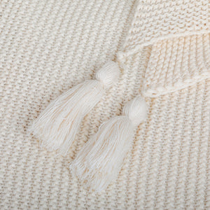 DreamZ Knitting Throw Blanket Cushion Beige-1973194038228160517
