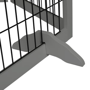 PaWz 6 Panels Pet Dog Playpen Puppy Grey-1973193674401648645