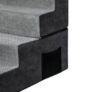 Pawz 4 Steps Pet Stairs Dog Ramp High Density Foam Grey-1996005516555456517