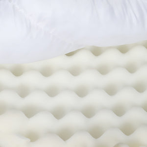 Pawz S Size Orthopedic Dog Bed with Sherpa Plush Removable Cover in White-1996005458921525253