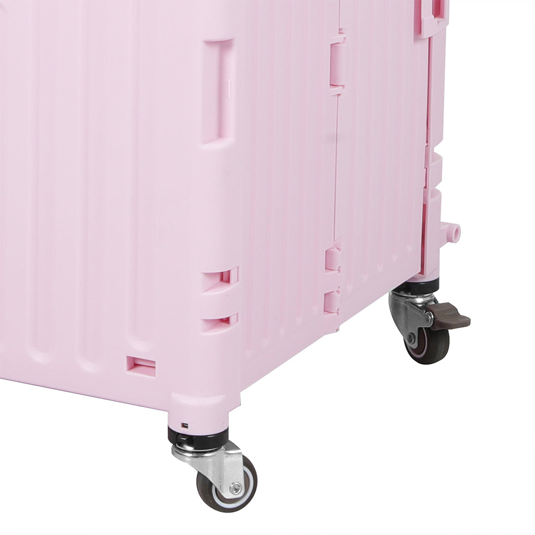 folding-shopping-trolley-cart-portable-pink-1973193722866831365