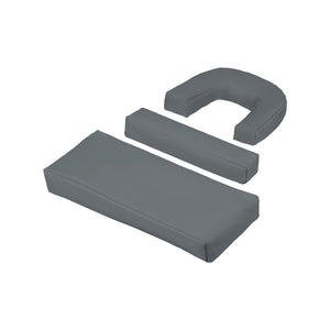 Levede Foldable Beach Lounge Chairs with Face Hole Grey-1996005405561589765