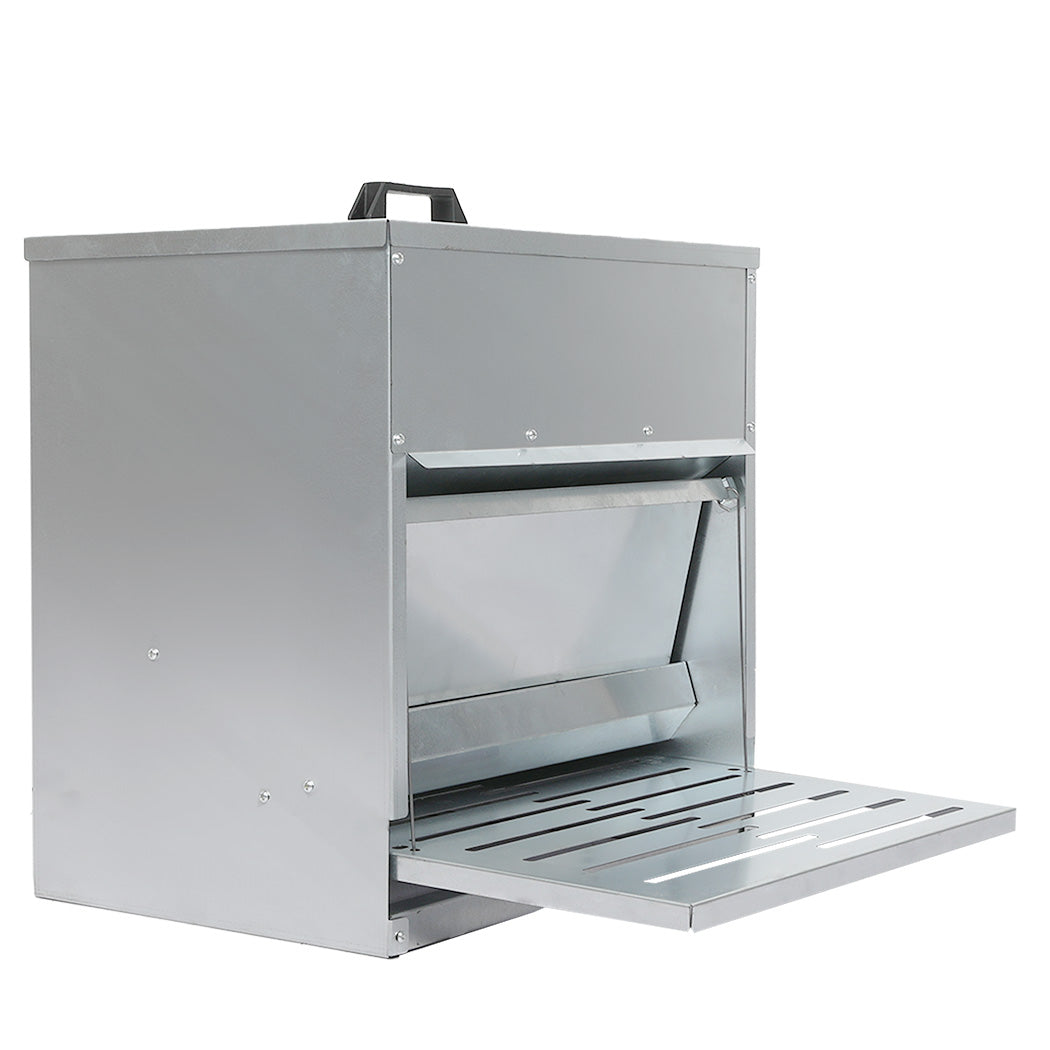 pawz-10kg-auto-chicken-feeder-dispenser-galvanised-steel-1996005433252384773