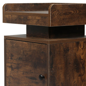 Levede Bedside Table USB Charger Outlet RGB Oak-1996005371667419141