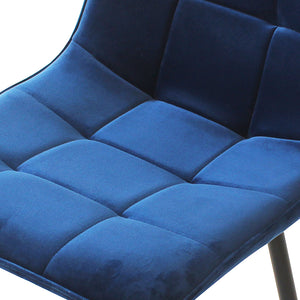 Levede 4x Dining Chairs Kitchen Velvet Blue-1975420493750210565