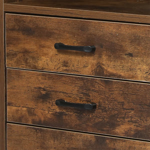 Levede Bedside Table USB Charger Outlet LED Oak-1996005371105382405