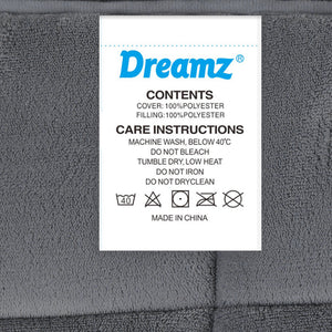 DreamZ Quilt Doona Comforter Blanket Grey King-1973193699718467589