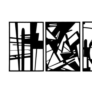 Yezi Metal Wall Art 4Pcs Abstract Minimalist Line Decor-1996005450138652677