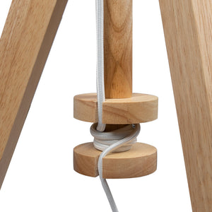 EMITTO Tripod Floor Lamp Wooden Modern Natural-1973193957894656005