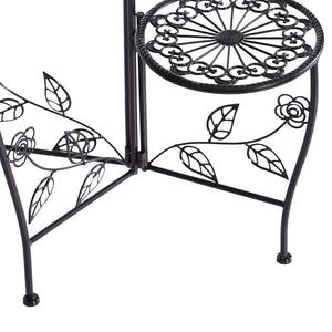 2X Wrought Iron Outdoor Indoor Flower Black 2 Pack-1973193772321869829