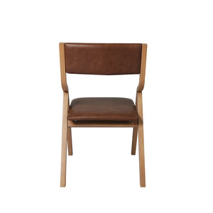 Levede 6x Dining Chairs Foldable PU Tan-1996005478643142661