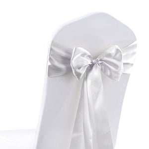 50x Satin Chair Sashes Cloth Cover Wedding-1996005387215704069