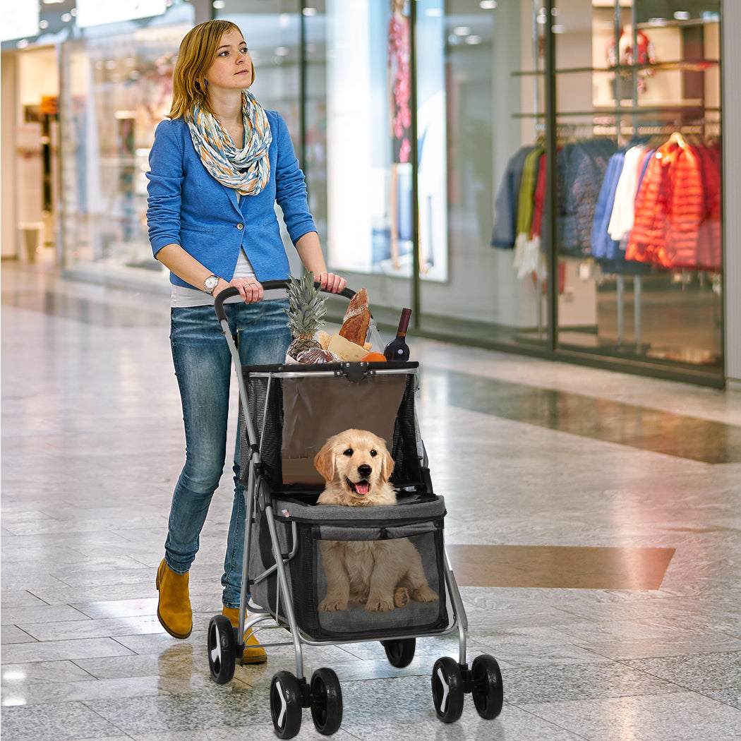 pawz-pet-stroller-2-tier-dog-cat-carrier-foldable-1975420407137832967