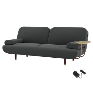 LEVEDE  CONVERTIBLE SOFABED WITH USB CHARGE AND SIDE TABLE-1996005374930587648