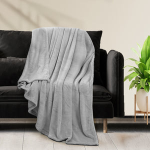 DreamZ 320GSM 220x240cm Ultra Soft Mink Silver Queen-1973194035577360390