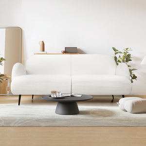Levede Cloud Sofa 3 Seater Sherpa Fleece White-1996005373437415431