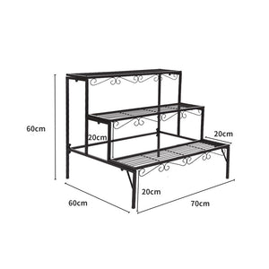Levede Plant Stand 3 Tier Rectangle-1973193769654292482